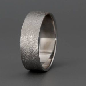 Gorgeous, unique, white gold, matte finish women’s ring.